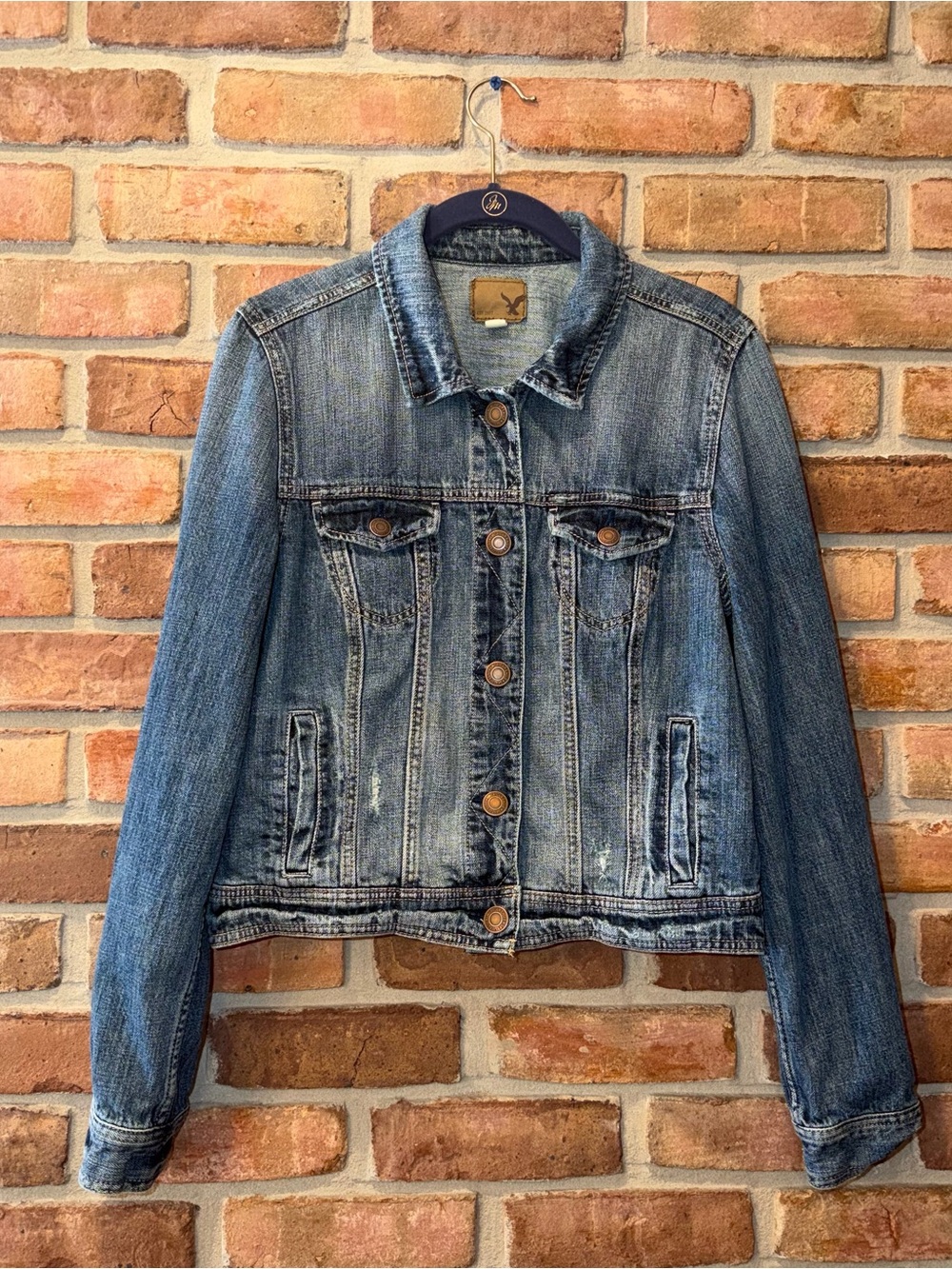 Women’s American Eagle Denim Jacket Large - Picture 2 of 6
